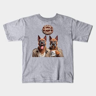 Doggie Bros Coffee by focusln Kids T-Shirt